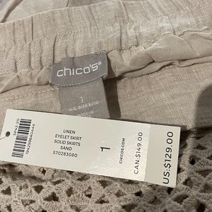 Chico's Embroidered A Line Skirt Size 0 (4)